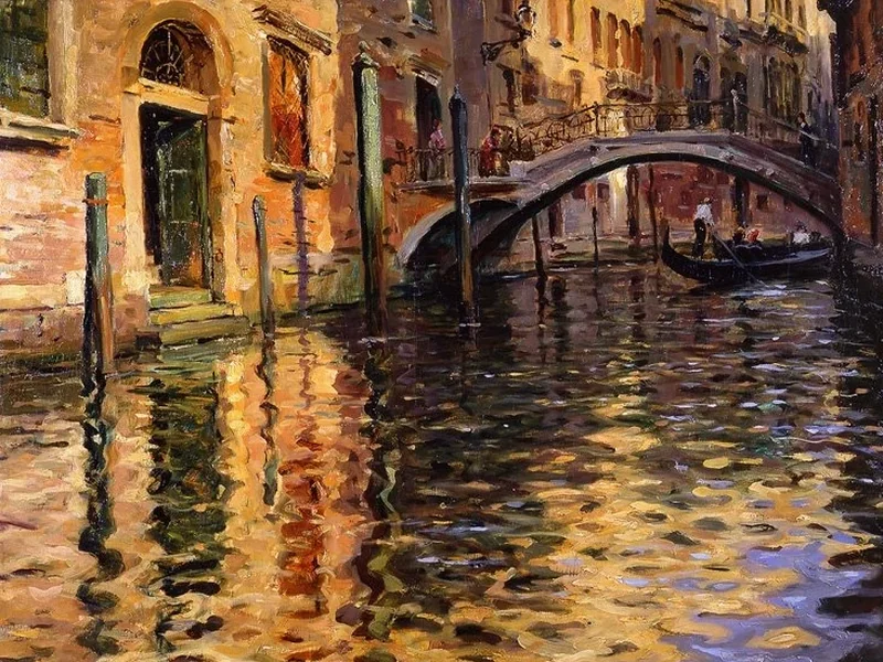 1873-Louis Aston Knight - Ponte dell'Angelo, Venezia